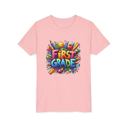 First Grade Kids Tee — Colorful Back-to-School Shirt for Boys & Girls