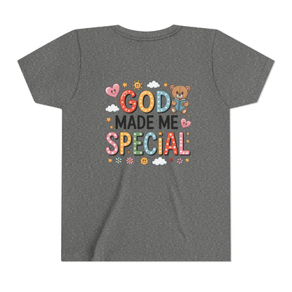 Youth Tee — "God Made Me Special" Cute Christian Kids T-Shirt