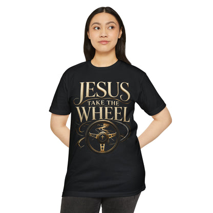 Jesus Take the Wheel T-Shirt — Inspirational Christian Driving Faith Tee