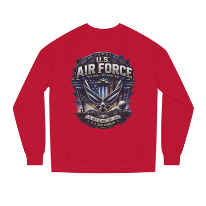 Air Force Crewneck Sweatshirt - U.S. Military Emblem Graphic