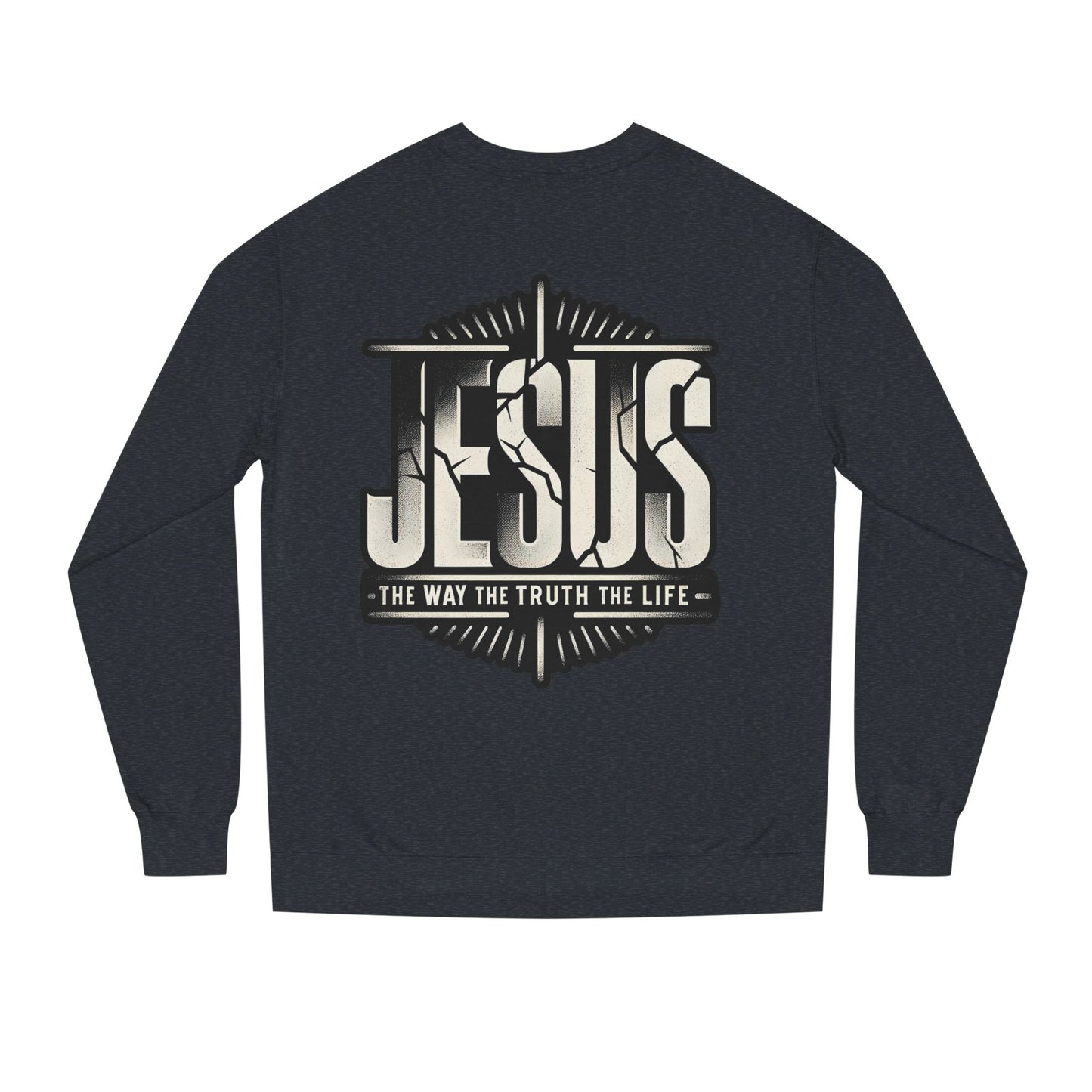 Jesus Graphic Sweatshirt — Vintage Religious Cross & Lamb Crewneck