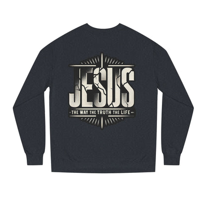 Jesus Graphic Sweatshirt — Vintage Religious Cross & Lamb Crewneck