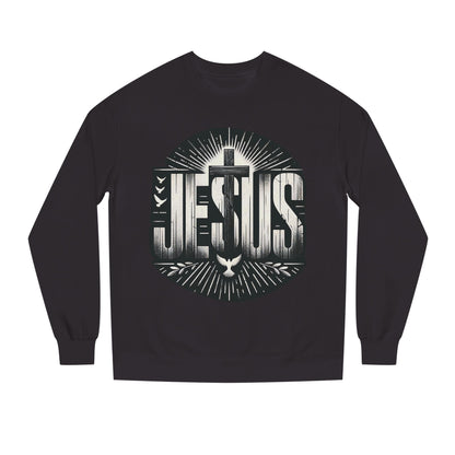 Jesus Graphic Sweatshirt — Vintage Cross & Dove Christian Crewneck