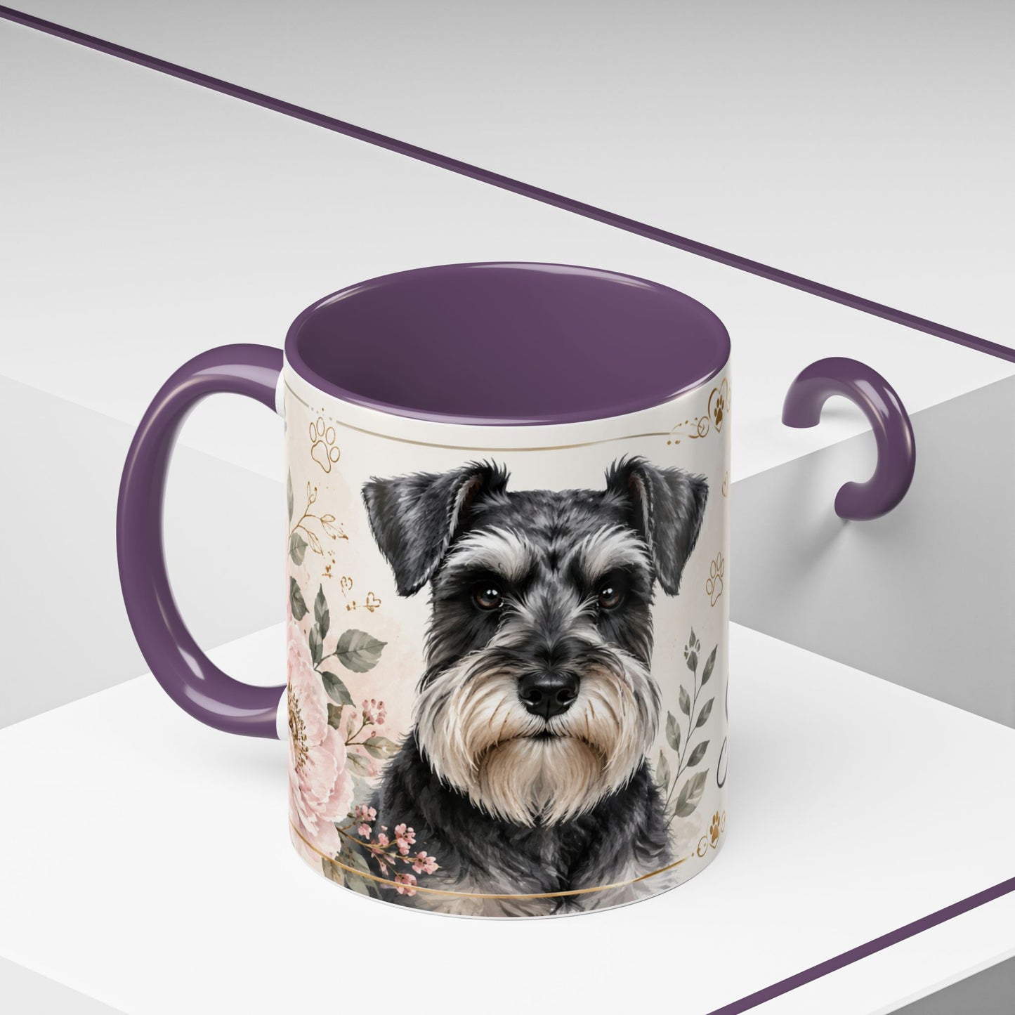 Miniature Schnauzer Coffee Mug — "Life Is Better With a Miniature Schnauzer" Accent Ceramic Mug
