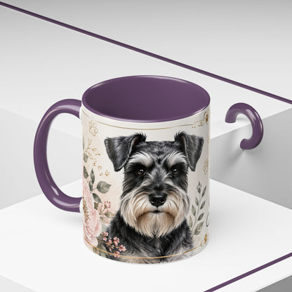 Miniature Schnauzer Coffee Mug — "Life Is Better With a Miniature Schnauzer" Accent Ceramic Mug