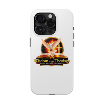 Wisdom and Theology Tough Phone Case — Christian Dove & Cross Design