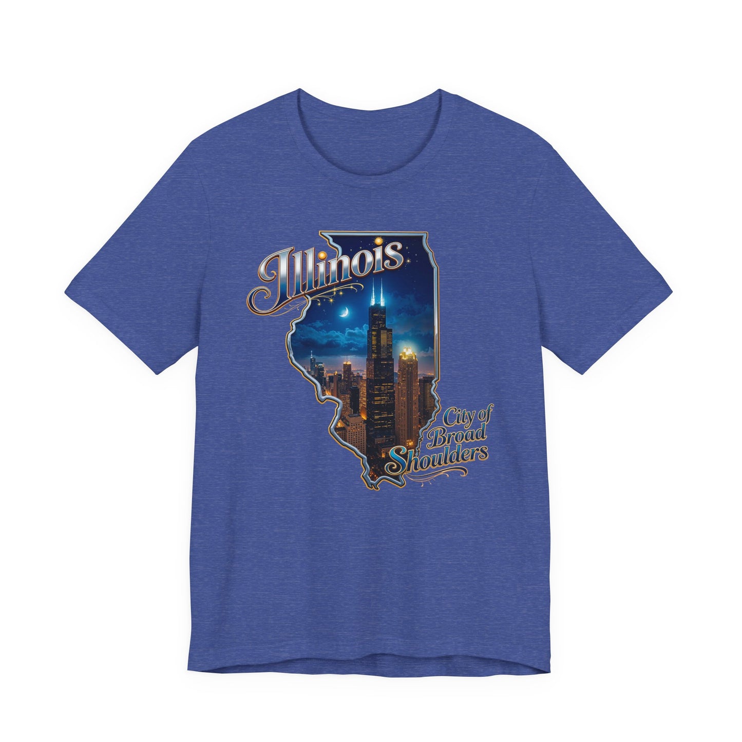 Illinois State Tee — 'City of Broad Shoulders' Chicago Skyline T-Shirt