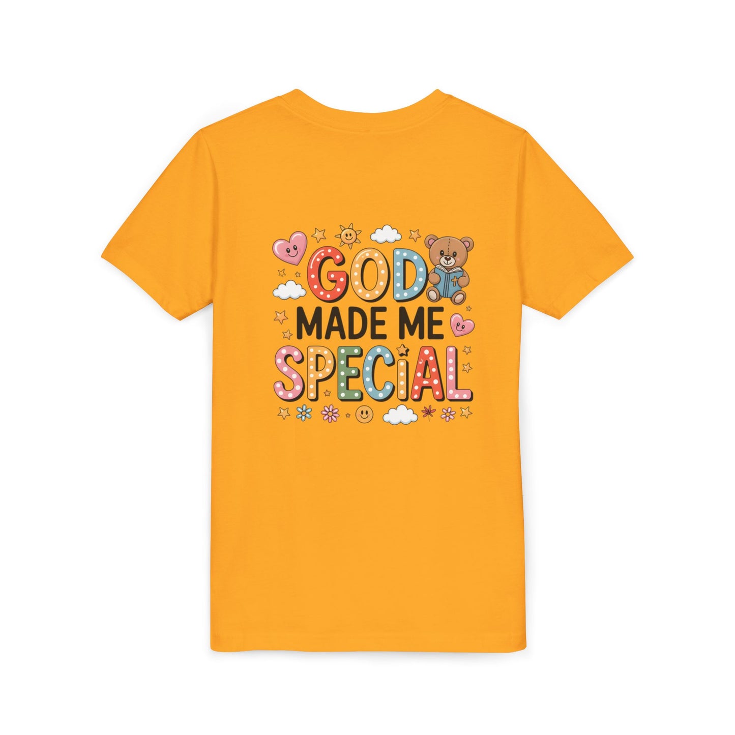 Youth Tee — "God Made Me Special" Cute Christian Kids T-Shirt