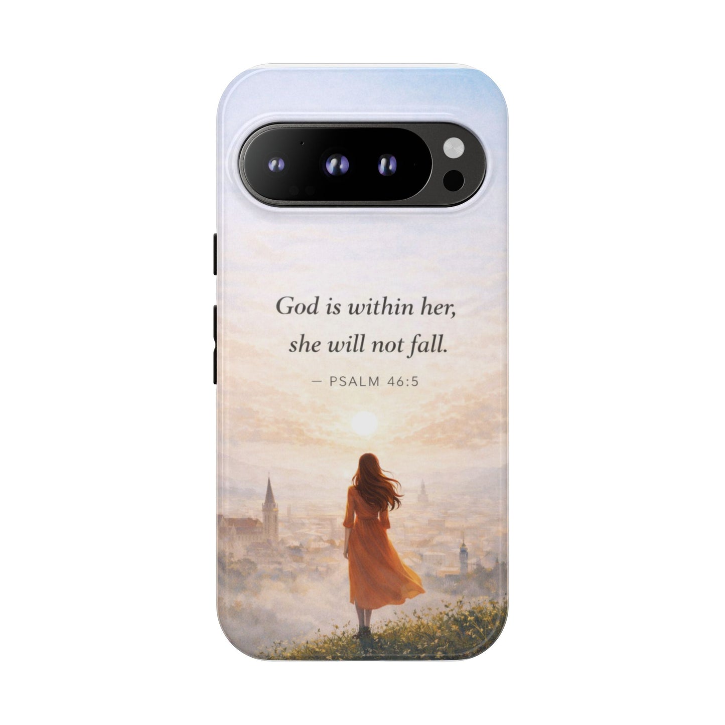 Inspirational Psalm 46:5 Phone Case — 'God is within her, she will not fall' Christian Phone Cover