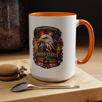 250th Anniversary United States Eagle Coffee Mug – Patriotic 1776–2026 Accent Mug