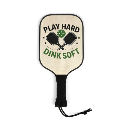 Pickleball Paddle Set — "Play Hard Dink Soft" Graphic Kit (2 Paddles + Balls)