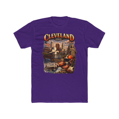 Cleveland Ohio Vintage Football Cityscape T-Shirt