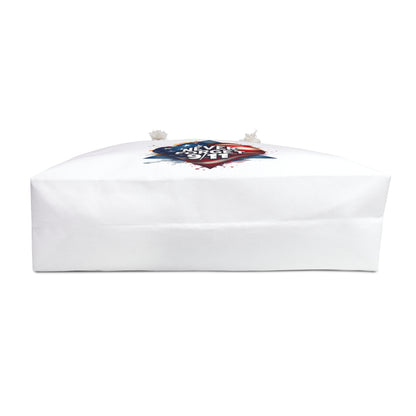 Never Forget 9/11 Weekender Bag — American Flag Heart Memorial Travel Tote