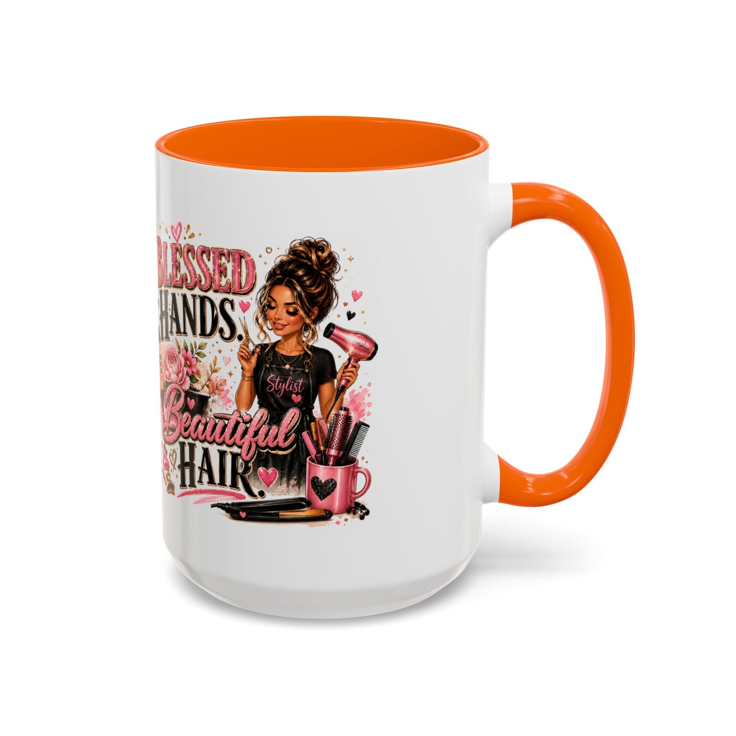 Blessed Hands Beautiful Hair Coffee Mug — Stylist Barber Hairdresser Gift