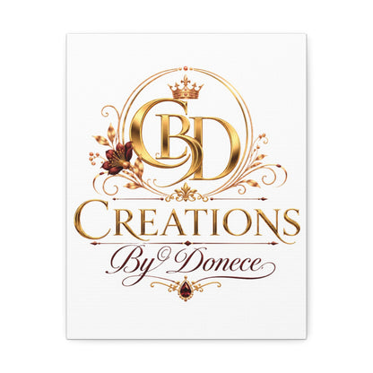 Canvas Wall Art – 'CBD Creations By Donece' Gold Logo Stretched Canvas