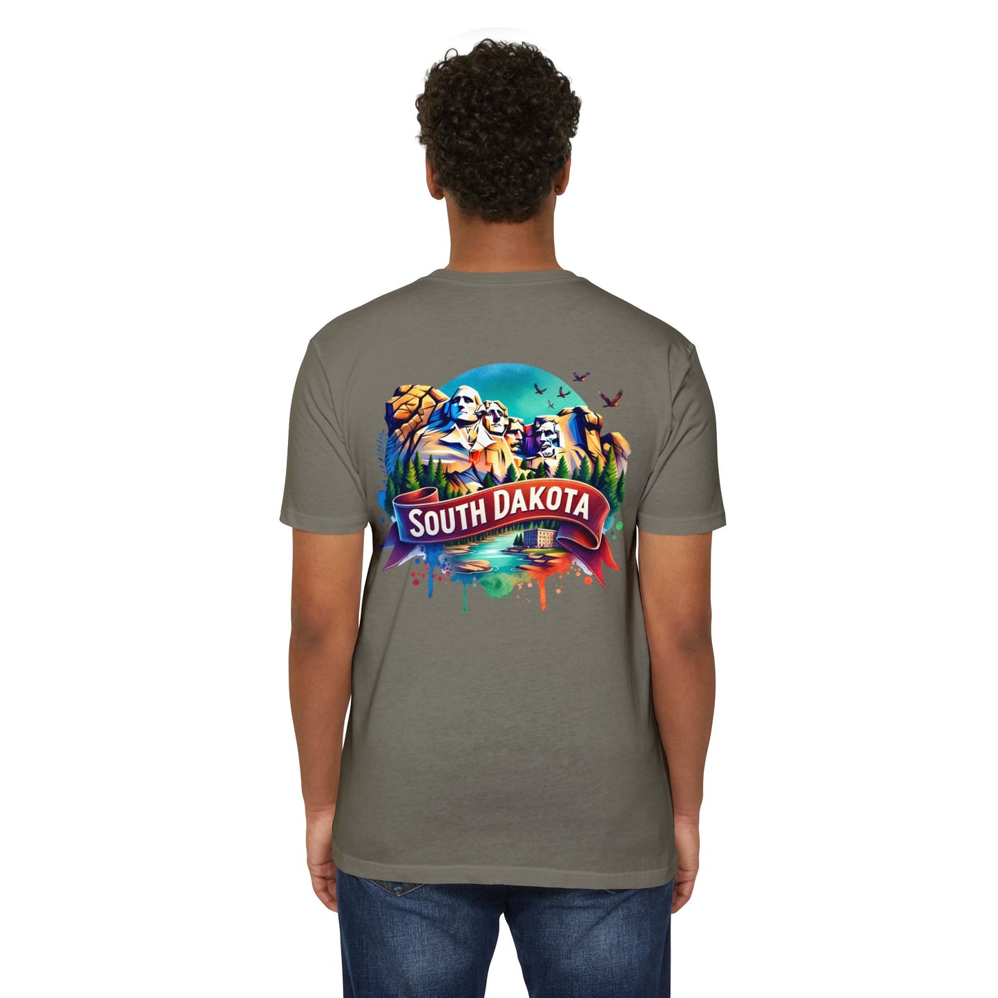 South Dakota Mount Rushmore T-Shirt — Retro Watercolor State Souvenir