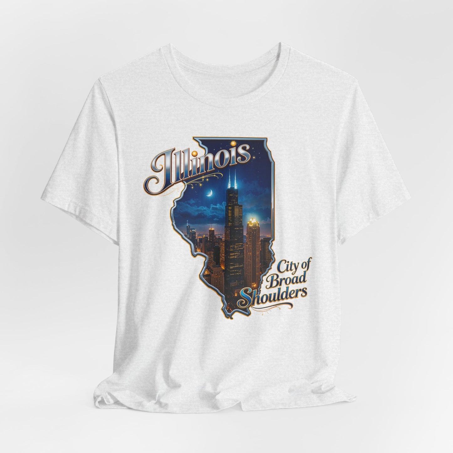 Illinois State Tee — 'City of Broad Shoulders' Chicago Skyline T-Shirt