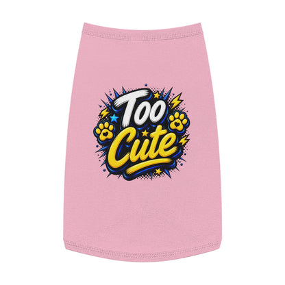 Too Cute Pet Tank Top – Graphic Dog & Cat Tee with Paw Print Design