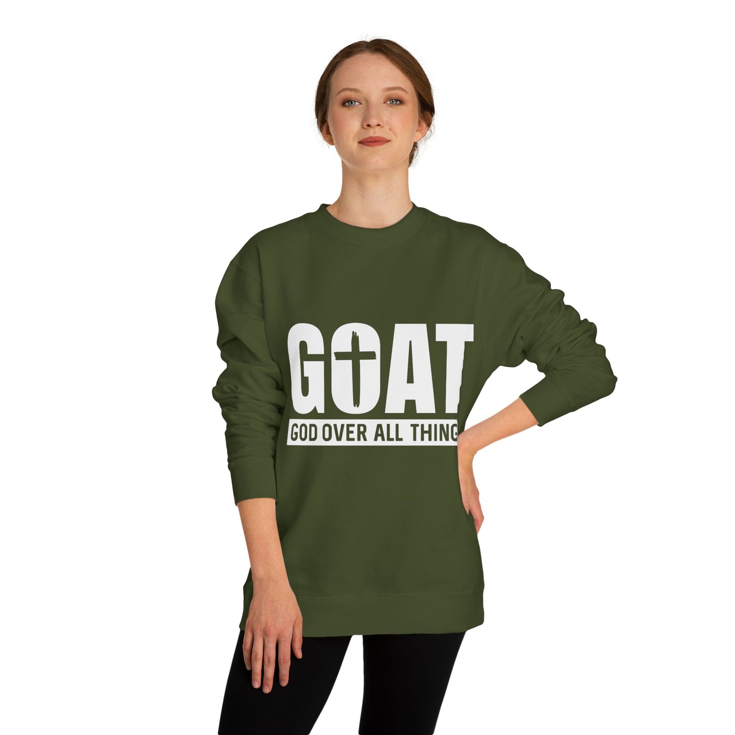 GOAT "God Over All Things" Sweatshirt — Christian Faith Crewneck