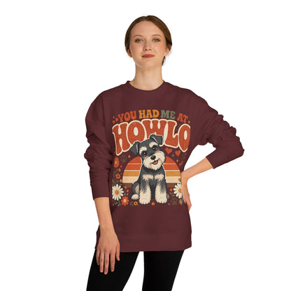You Had Me At Howl'o Crewneck Sweatshirt — Cute Puppy Retro Dog Lover Pullover