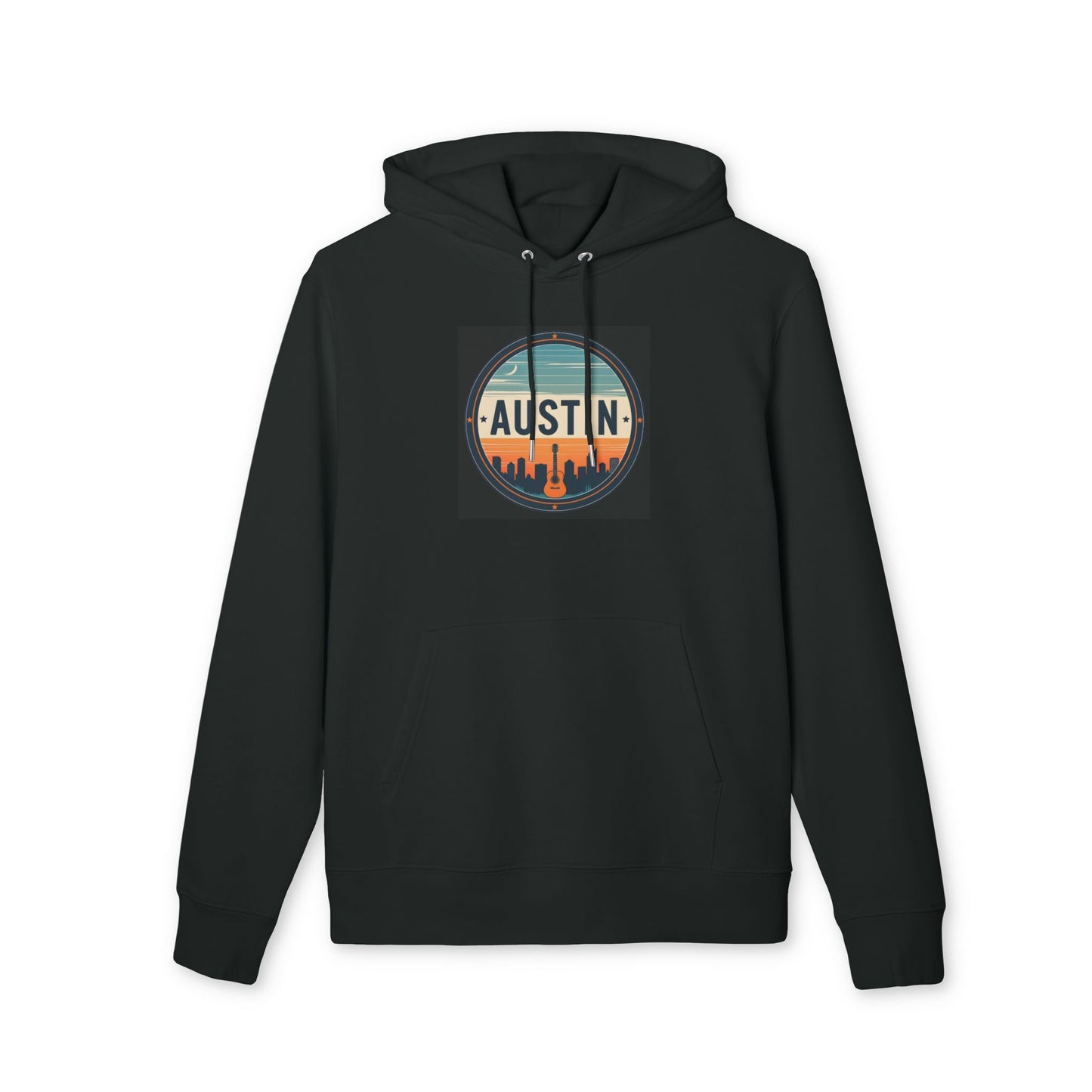 Austin Skyline Hoodie — Retro Sunset Cityscape Pullover