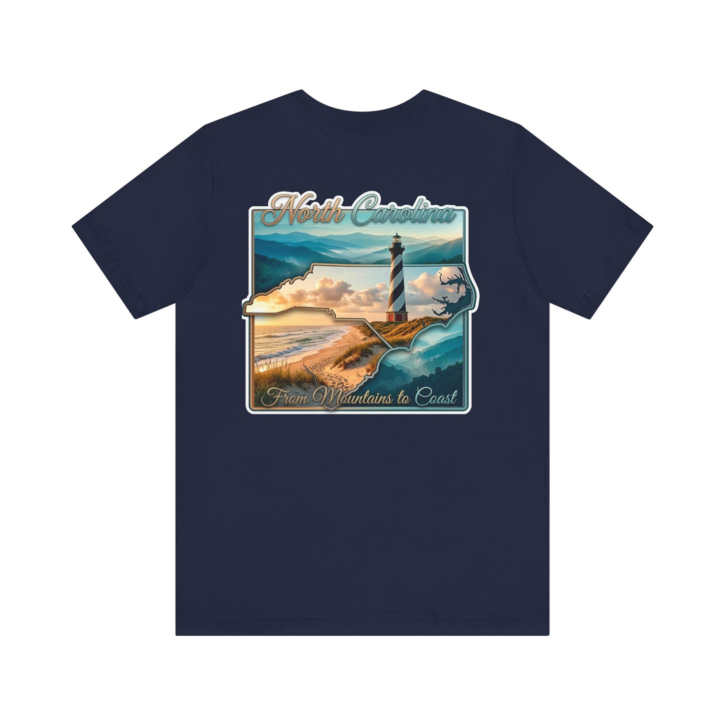 North Carolina Lighthouse Tee — From Mountains to Coast Scenic T-Shirt