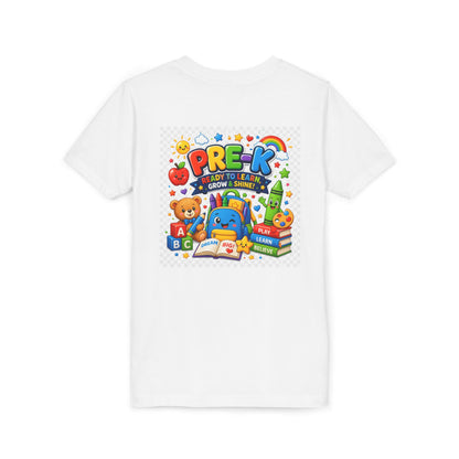 Pre-K Kids T-Shirt — "Ready to Learn, Grow & Shine" Preschool Back-to-School Tee