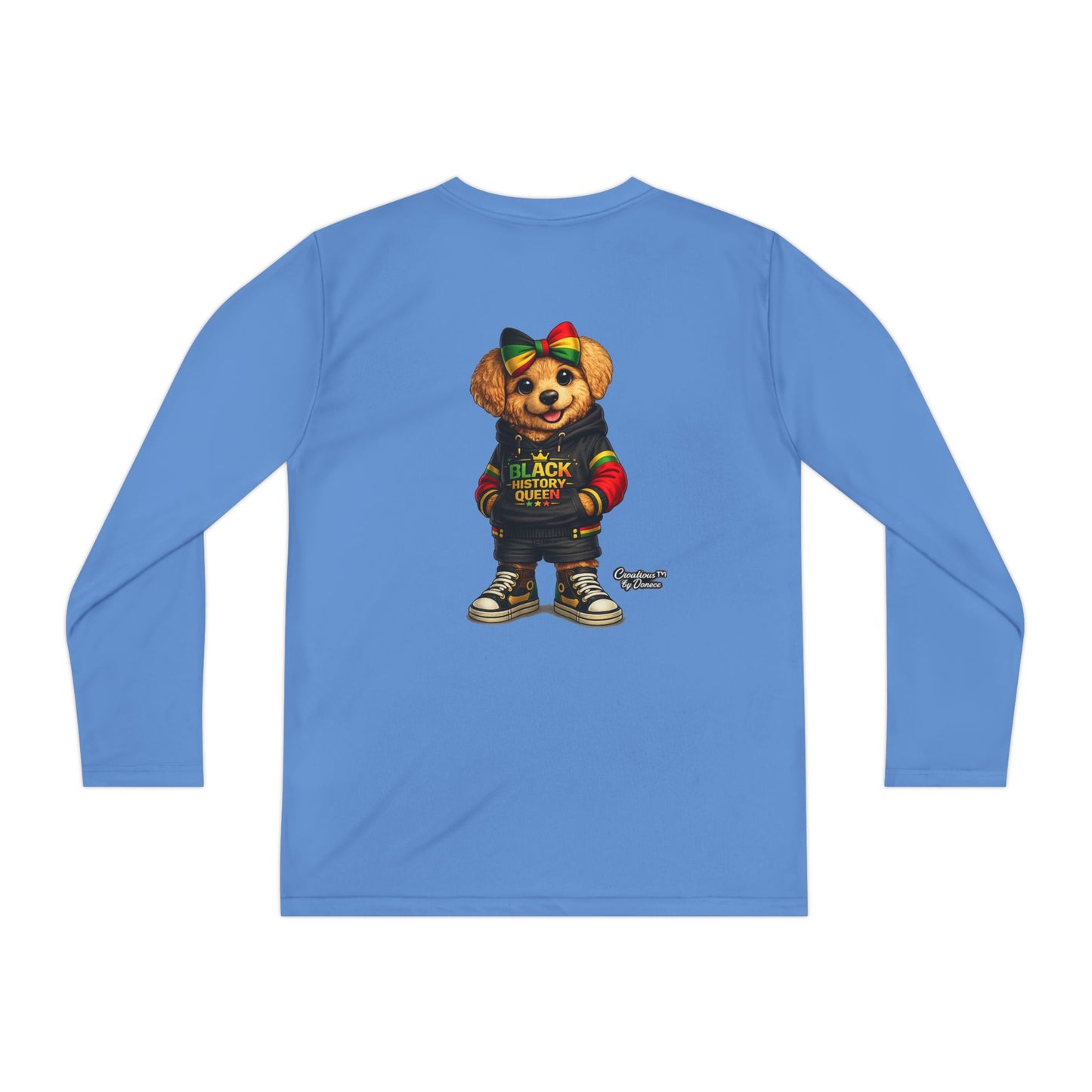 Youth Long Sleeve Tee — Rasta Bear 'Black History' Graphic