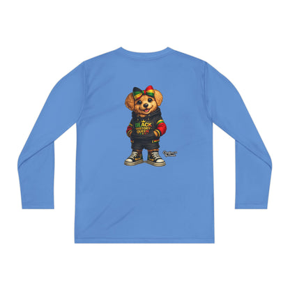 Youth Long Sleeve Tee — Rasta Bear 'Black History' Graphic