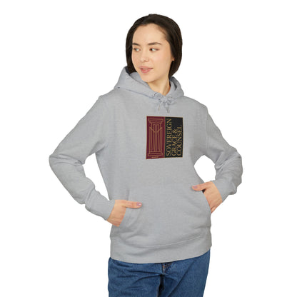 Sovereign Grace & Counsel Hoodie — Graphic Pullover with Regal Column Design