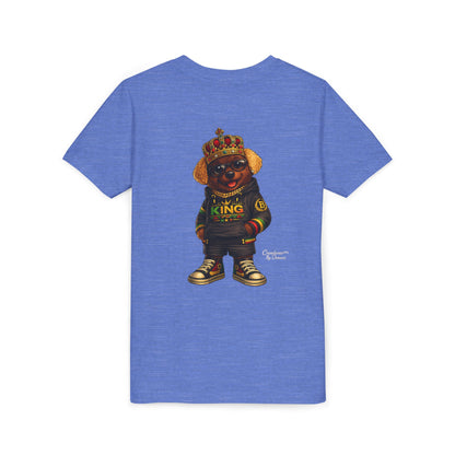 Youth Tee — 'Lil King' Crowned Bear Graphic Shirt
