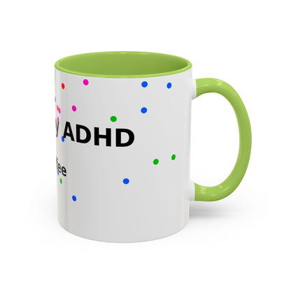 ADHD and Coffee Accent Mug — Funny Neurodivergent Travel Coffee Cup