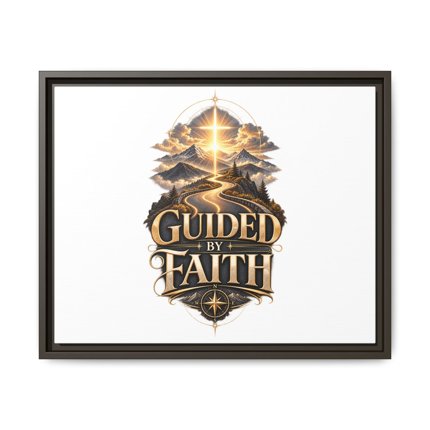 Guided by Faith Framed Matte Canvas — Inspirational Christian Wall Art