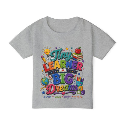 Toddler T‑Shirt — “Tiny Learner Big Dreams” Colorful Back‑to‑School Tee