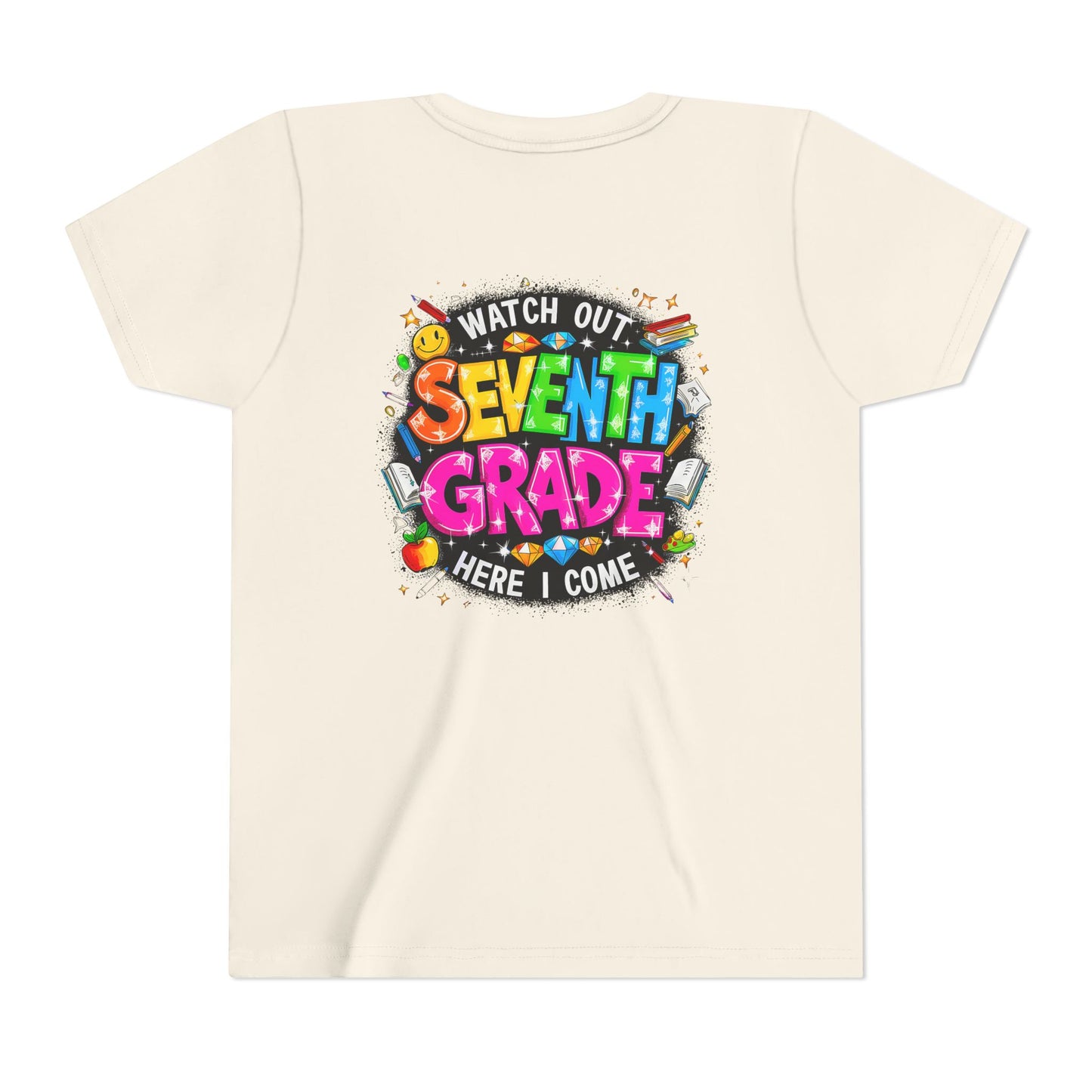 Seventh Grade Kids T‑Shirt — "Watch Out Seventh Grade Here I Come" Back‑to‑School Tee