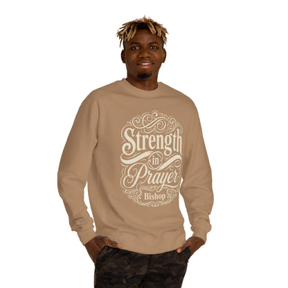 Strength in Prayer Sweatshirt — Inspirational Christian Crewneck for Faith & Encouragement