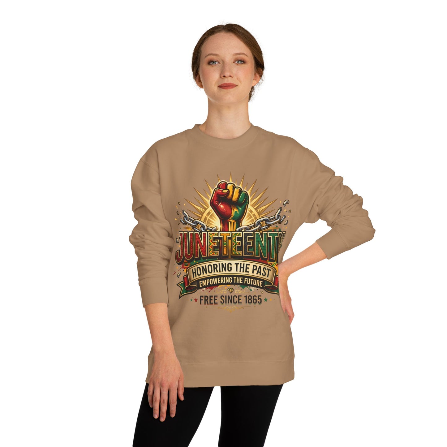 Juneteenth Sweatshirt — "Honoring the Past, Empowering the Future" Crewneck