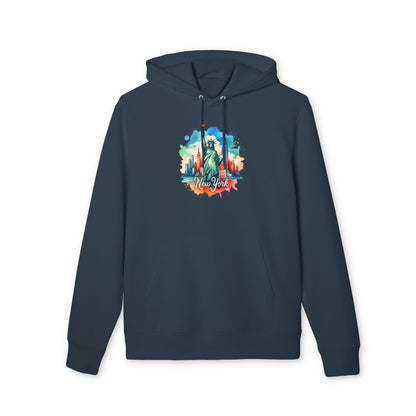 New York Watercolor Statue of Liberty Hoodie