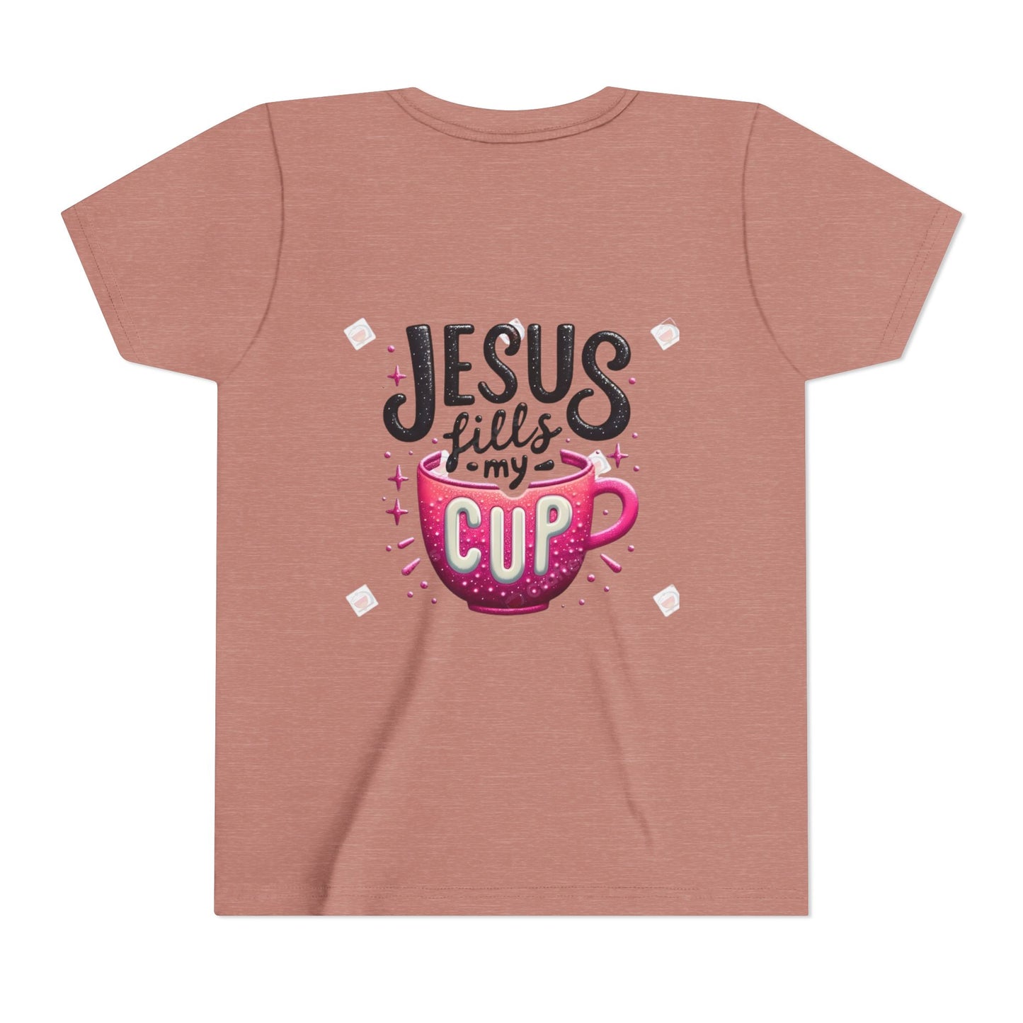Jesus Fills My Cup Youth Tee — Christian Faith Kids Shirt