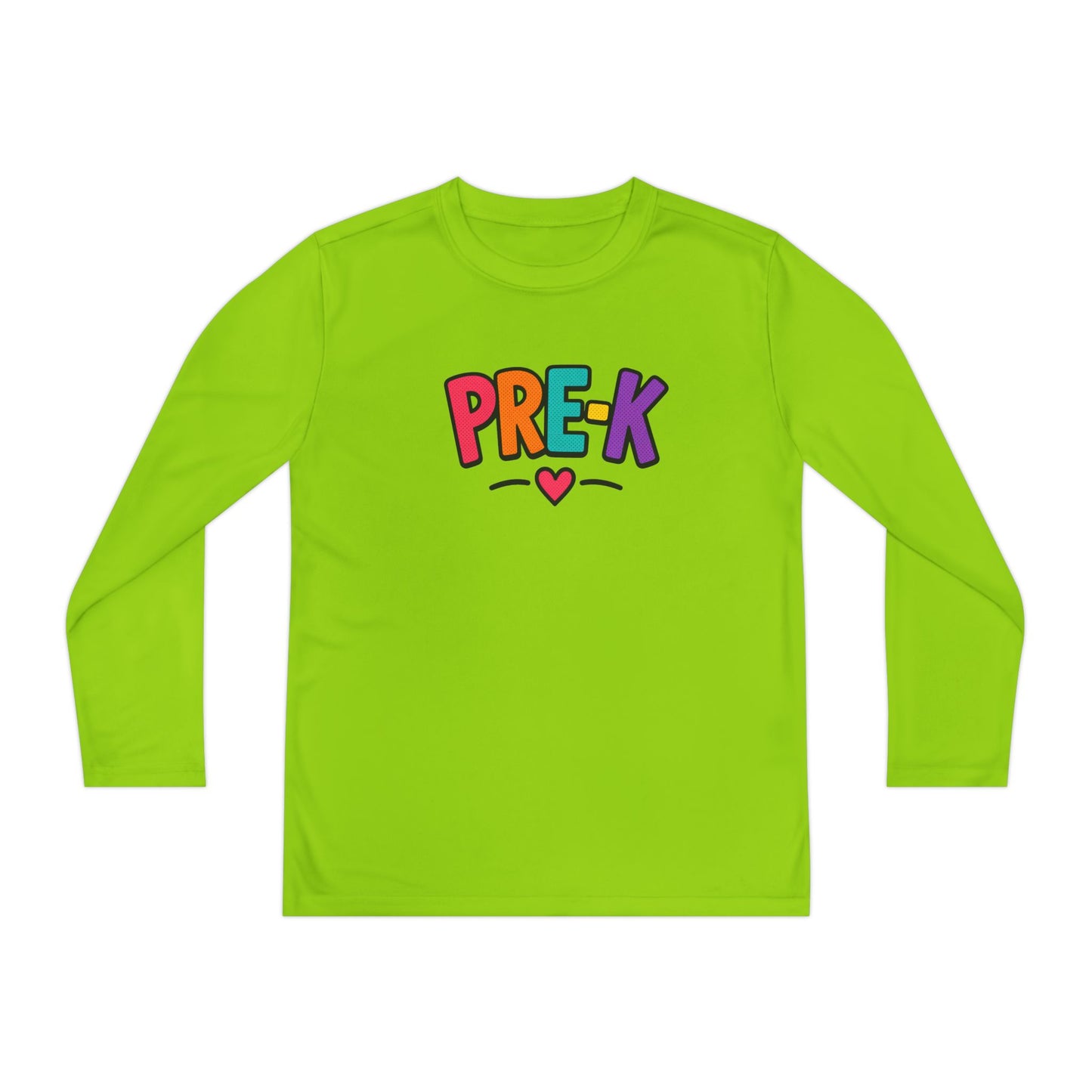 Pre-K Kids Long Sleeve Tee — Colorful Cute PreK Shirt for Preschoolers