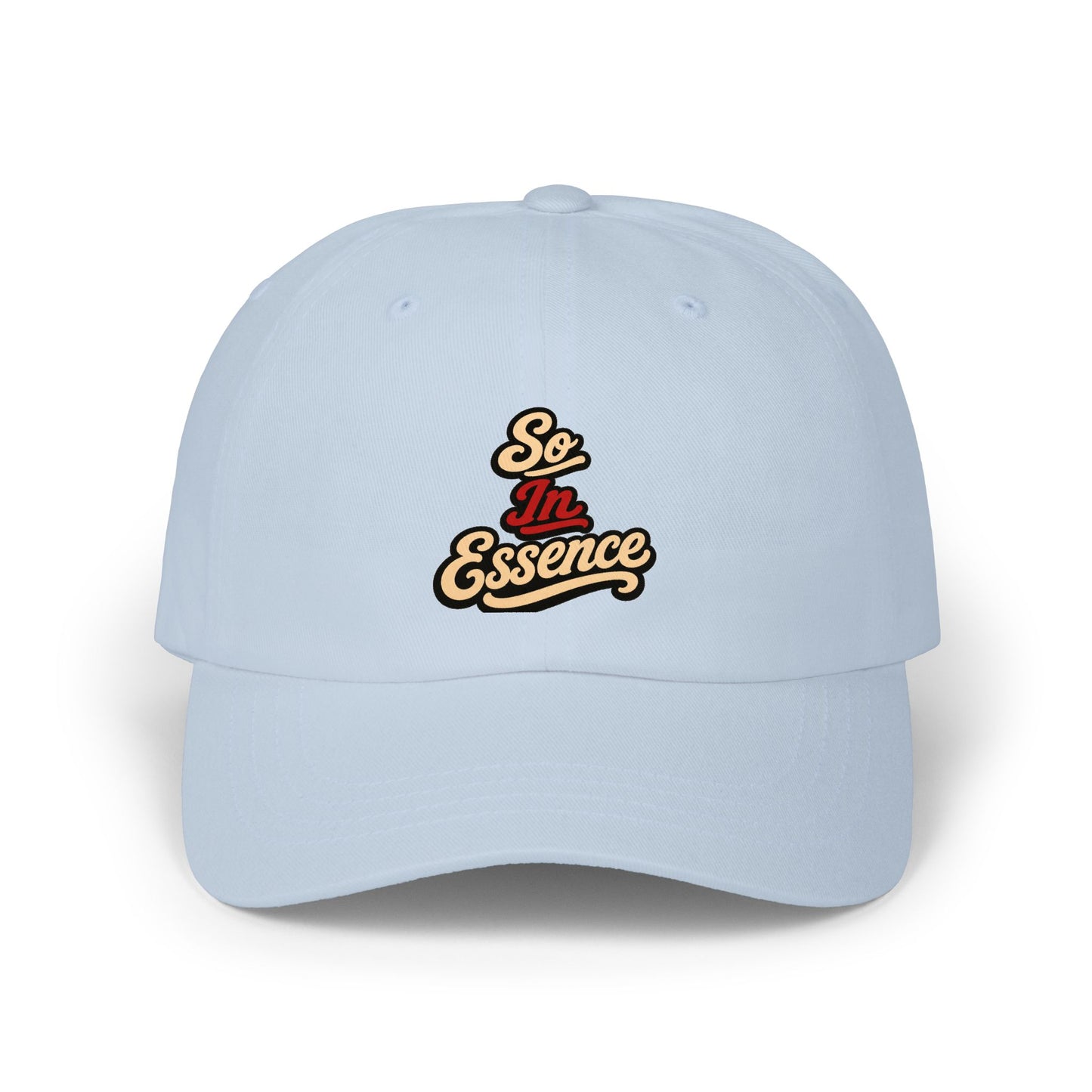 Dad Cap — "So In Essence" Retro Script Embroidered Baseball Hat