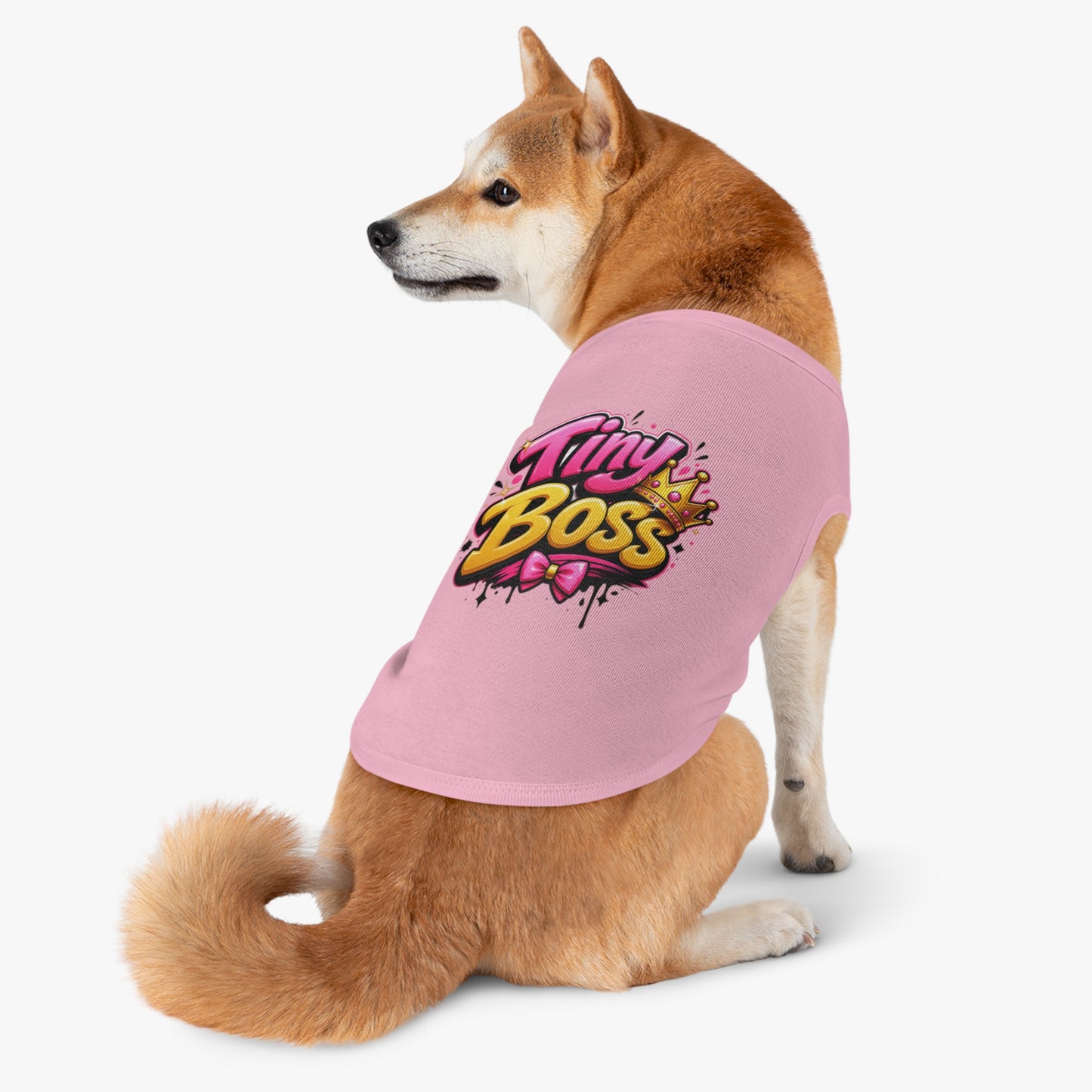 Tiny Boss Pet Tank Top — Cute Crown Dog Cat Tee