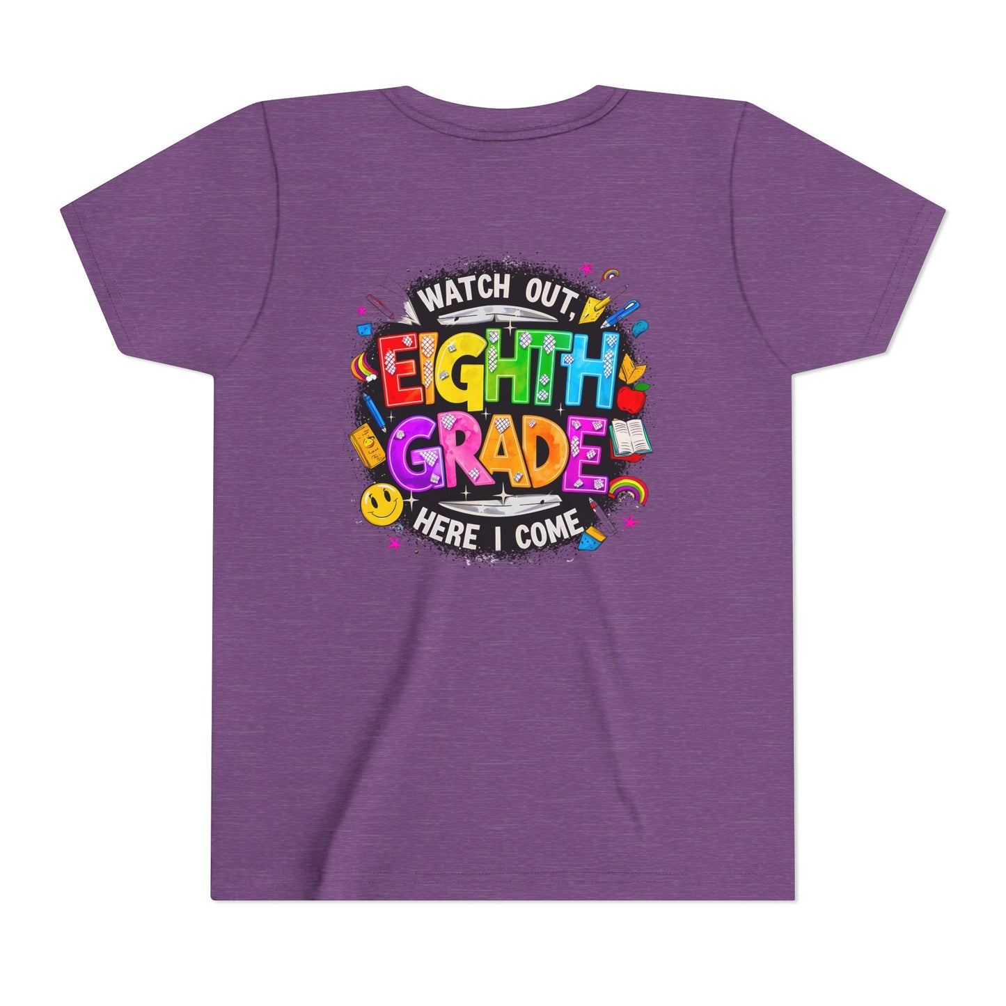 Eighth Grade Kids T‑Shirt — "Watch Out, Eighth Grade Here I Come" Back-to-School Tee