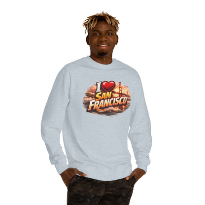I Heart San Francisco Sweatshirt — Golden Gate Retro Graphic Crewneck