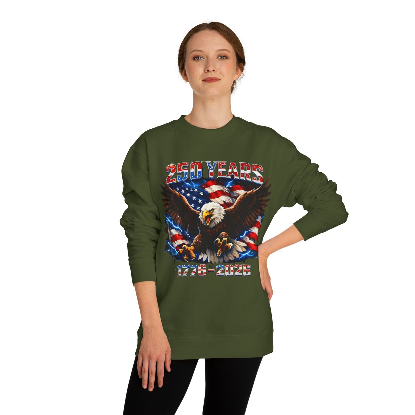250 Years 1776–2026 Eagle Flag Sweatshirt