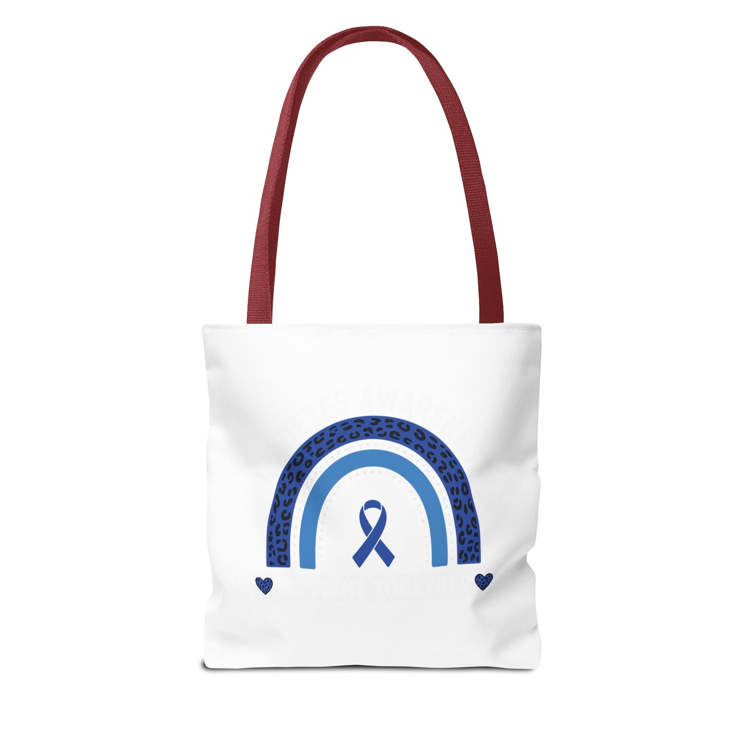 Blue Awareness Ribbon Rainbow Tote Bag – Support & Hope Everyday Tote