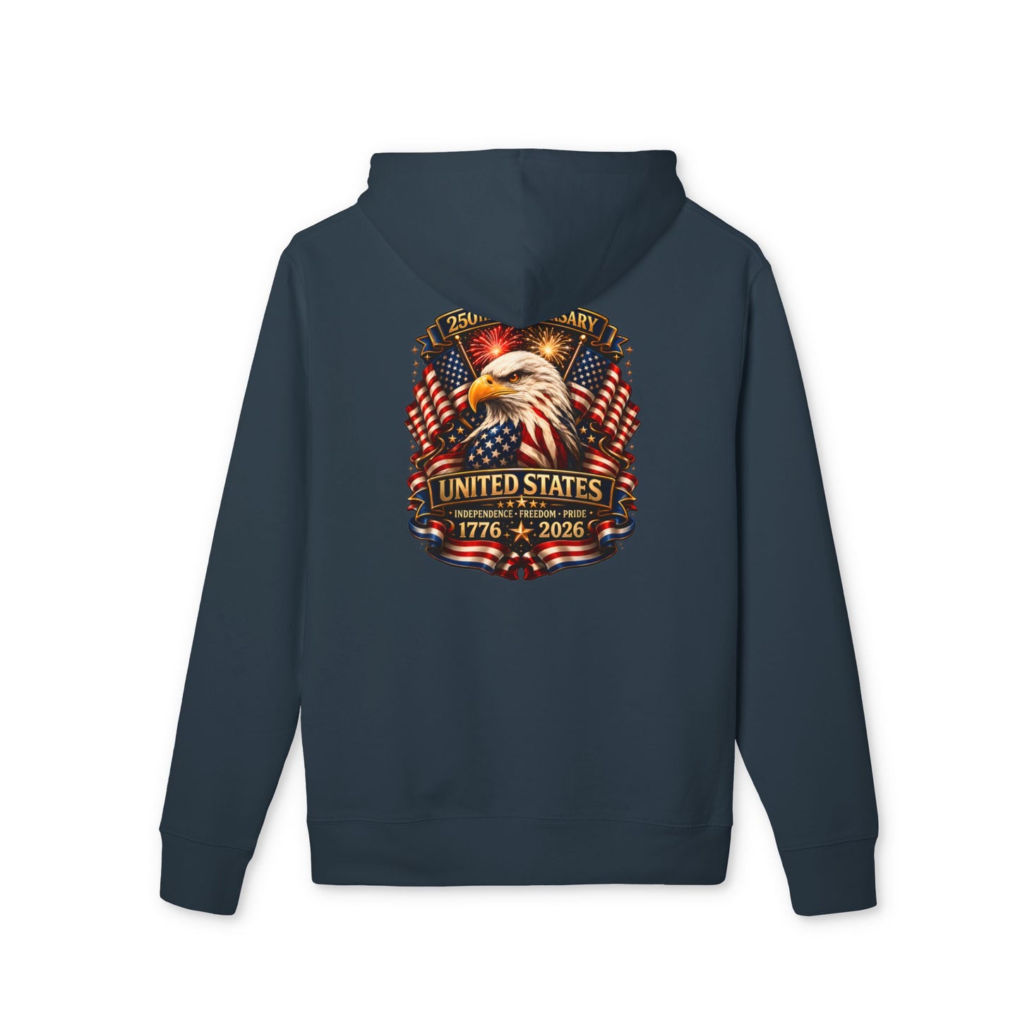 Patriotic Eagle Hoodie — United States 1776–2026 Flag Design