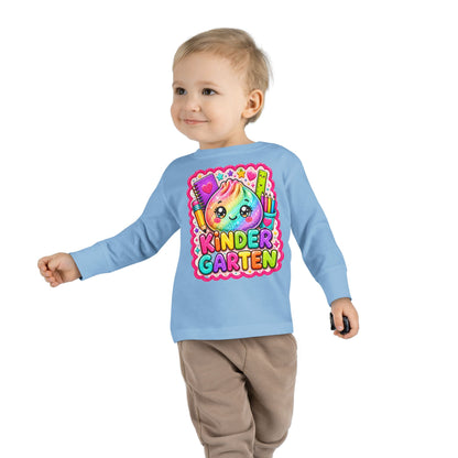 KinderGarten Cute Rainbow Character Toddler Long Sleeve Tee