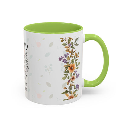 Mom Floral Coffee Mug — "Mom: The Quiet Strength..." Sentimental Mother's Day Gift (11/15oz)