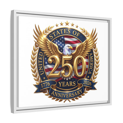 250th United States Anniversary Framed Canvas Print